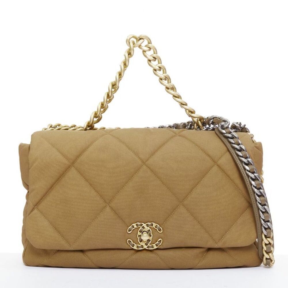 Chanel 19 Quilted Canvas Flap Bag
